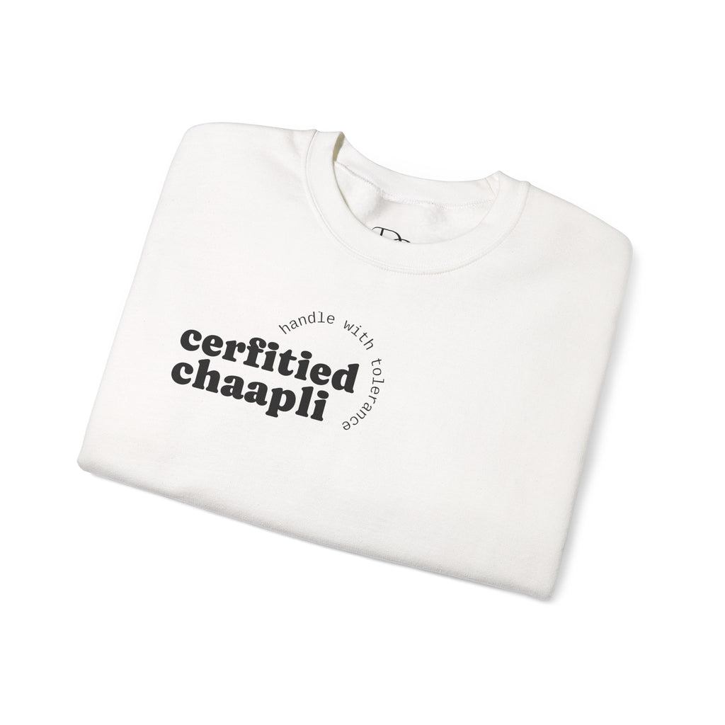 Certified Chaapli Crewneck Sweatshirt | minimal text design