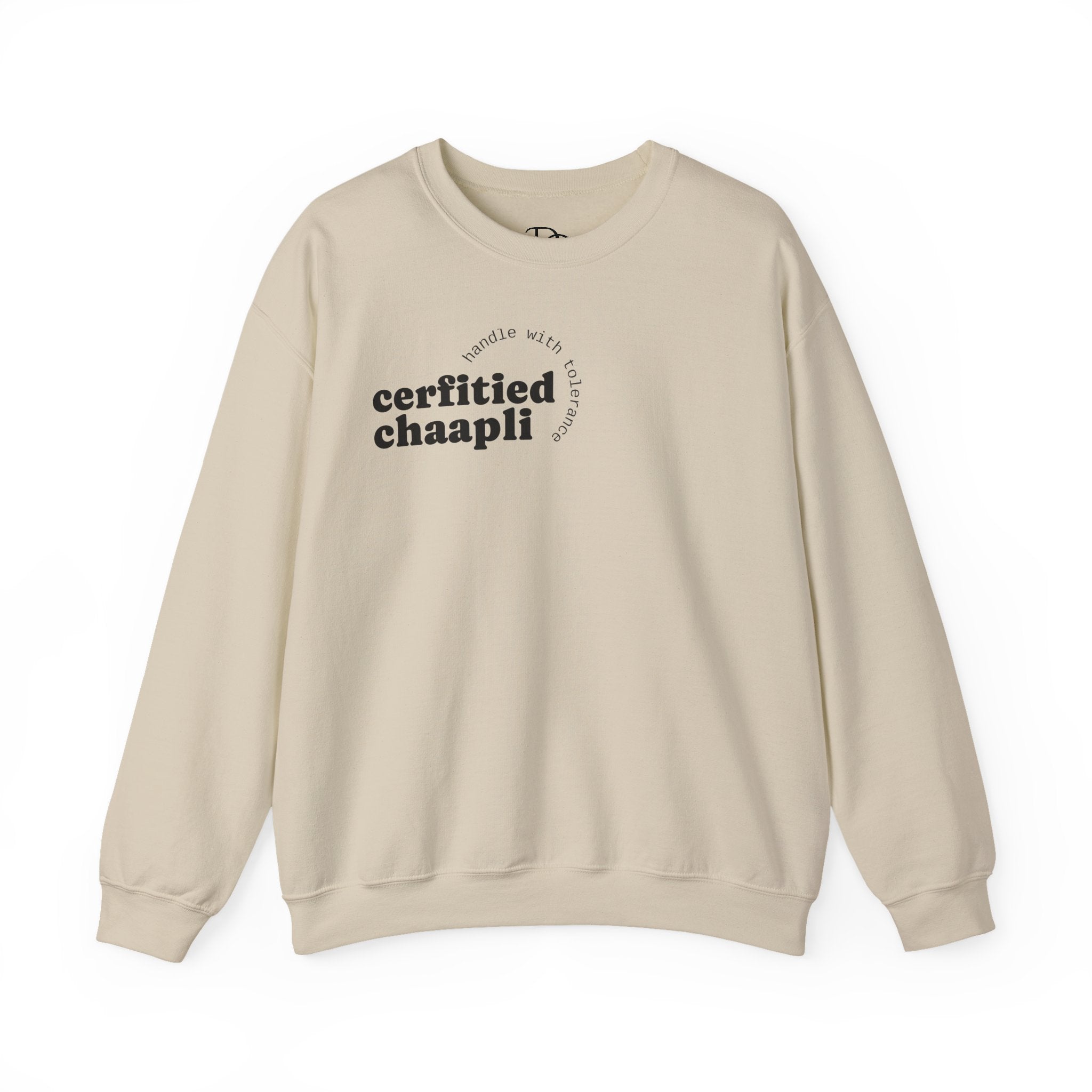 Certified Chaapli Crewneck Sweatshirt | minimal text design
