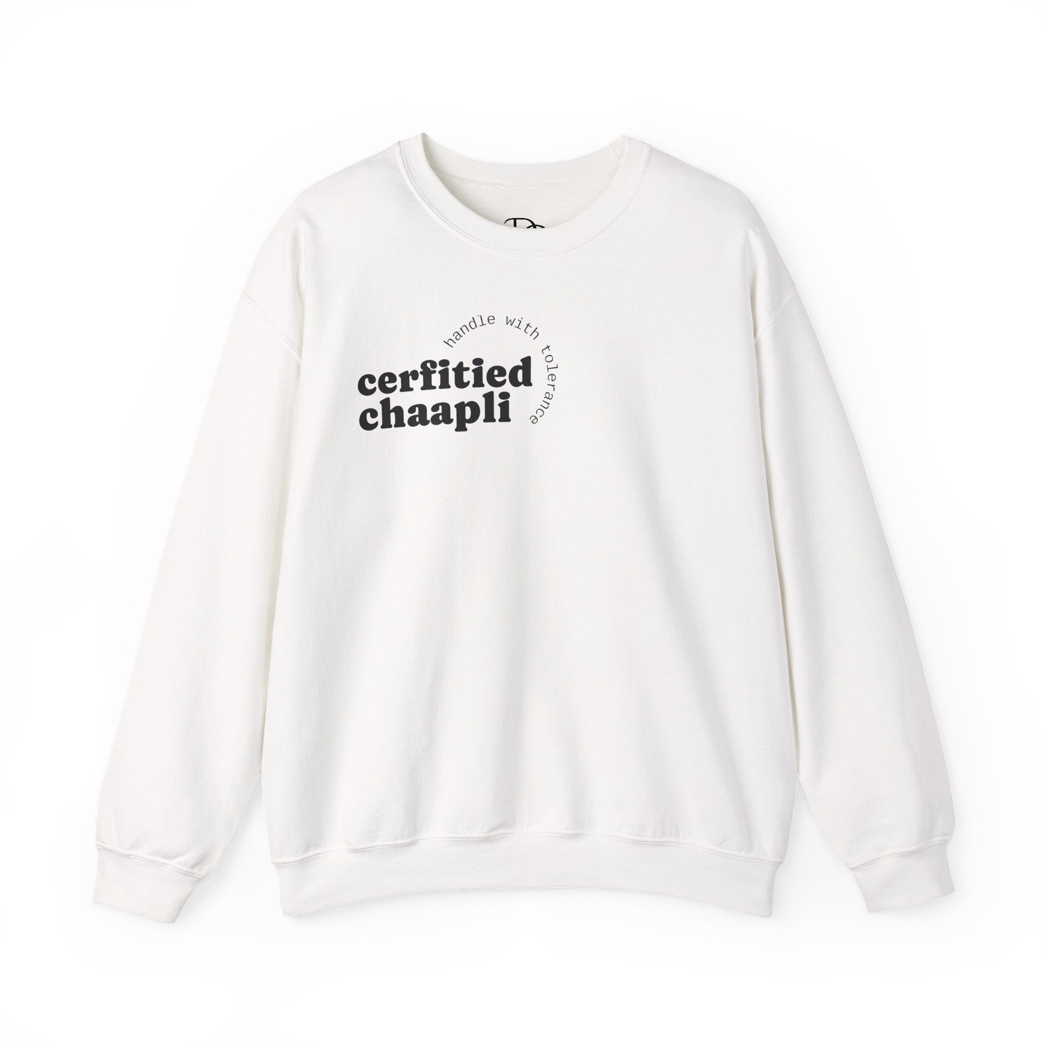 Certified Chaapli Crewneck Sweatshirt | minimal text design