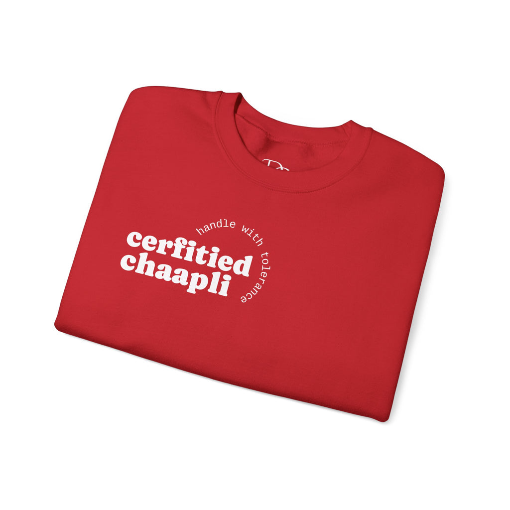 Certified Chaapli Crewneck Sweatshirt | minimal text design