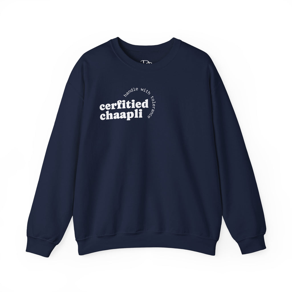 Certified Chaapli Crewneck Sweatshirt | minimal text design