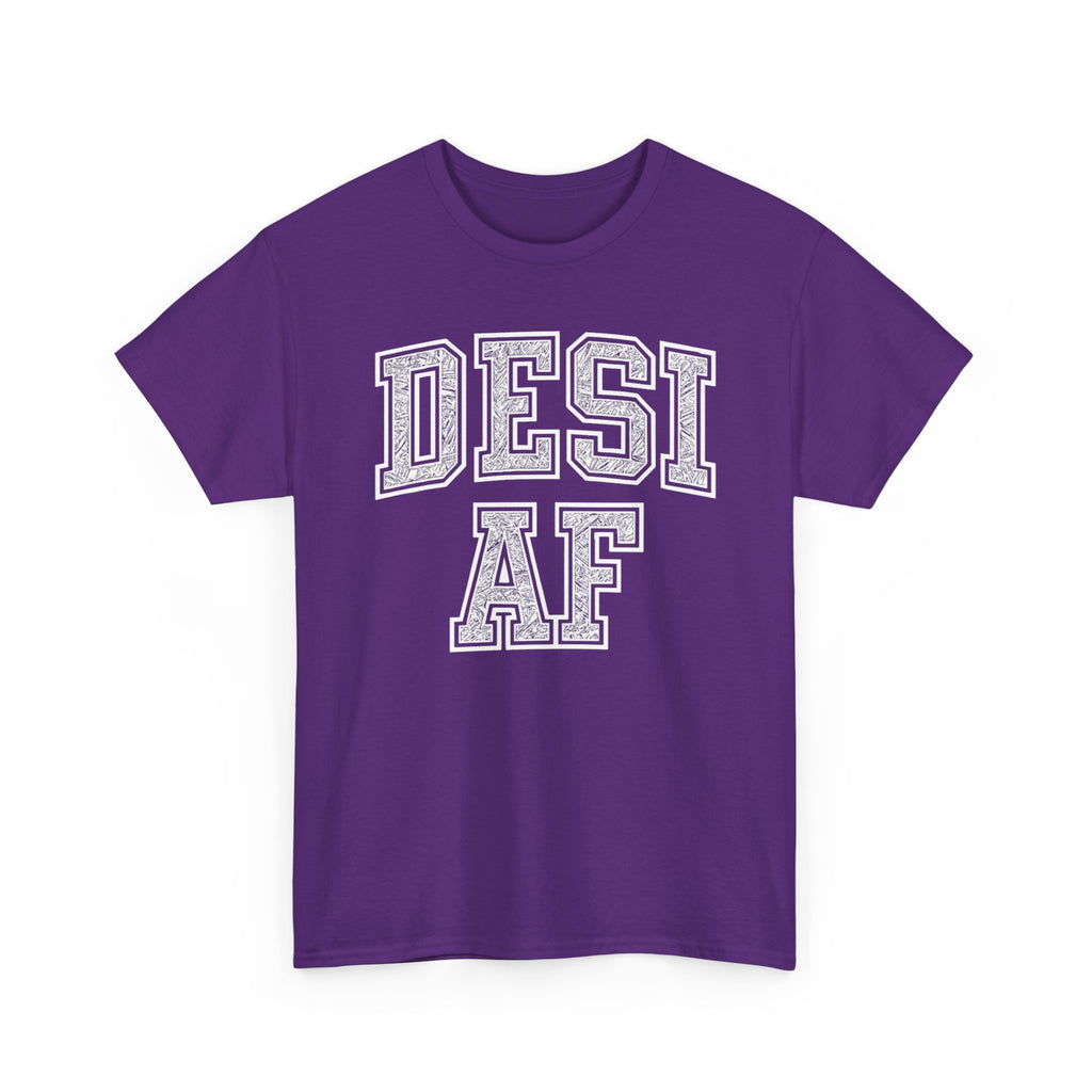 Desi AF Unisex Heavy Cotton Tee - Indian Shirt, South Asian Graphic Tee, Ethnic Heritage Apparel, Bollywood Top, Cultural