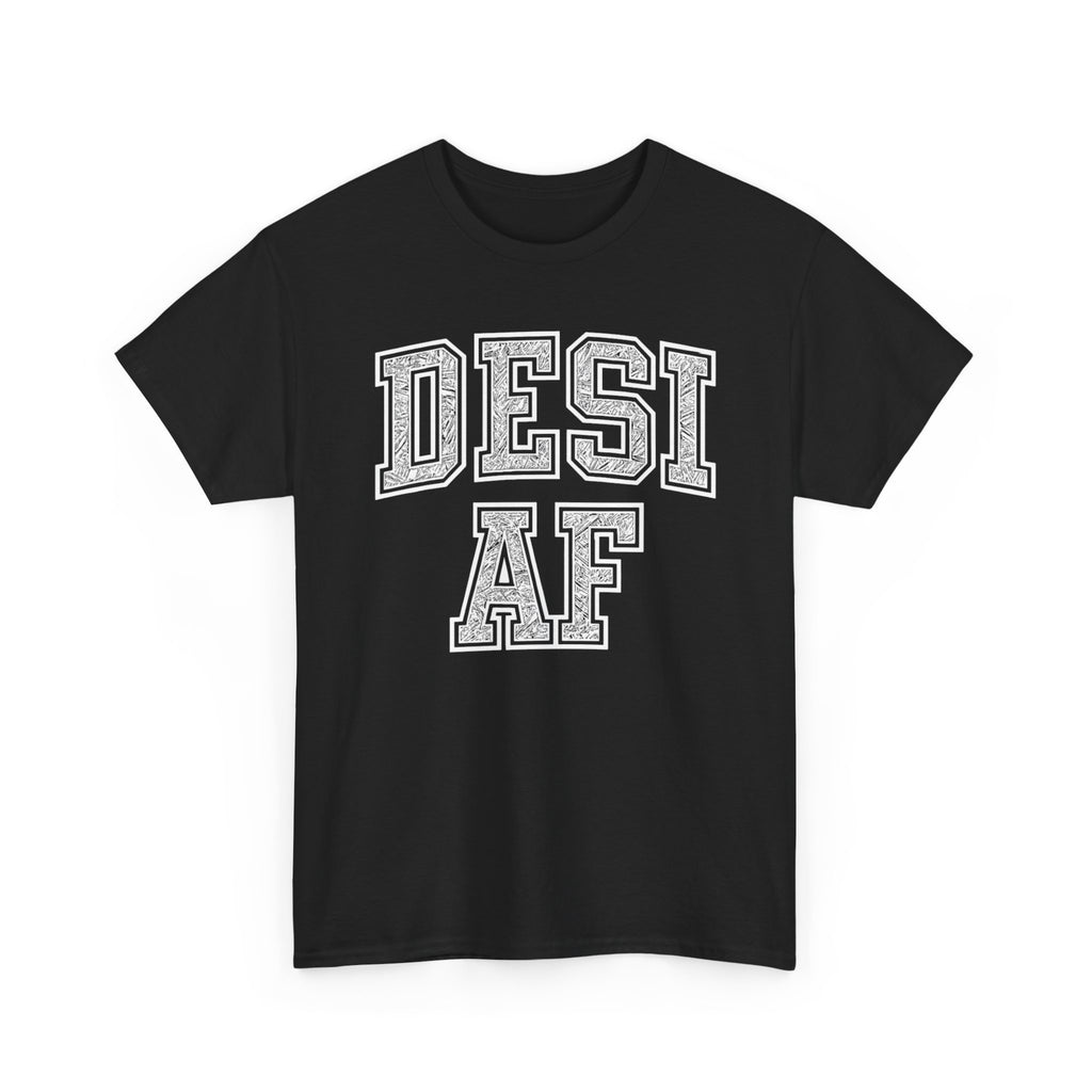 Desi AF Unisex Heavy Cotton Tee - Indian Shirt, South Asian Graphic Tee, Ethnic Heritage Apparel, Bollywood Top, Cultural