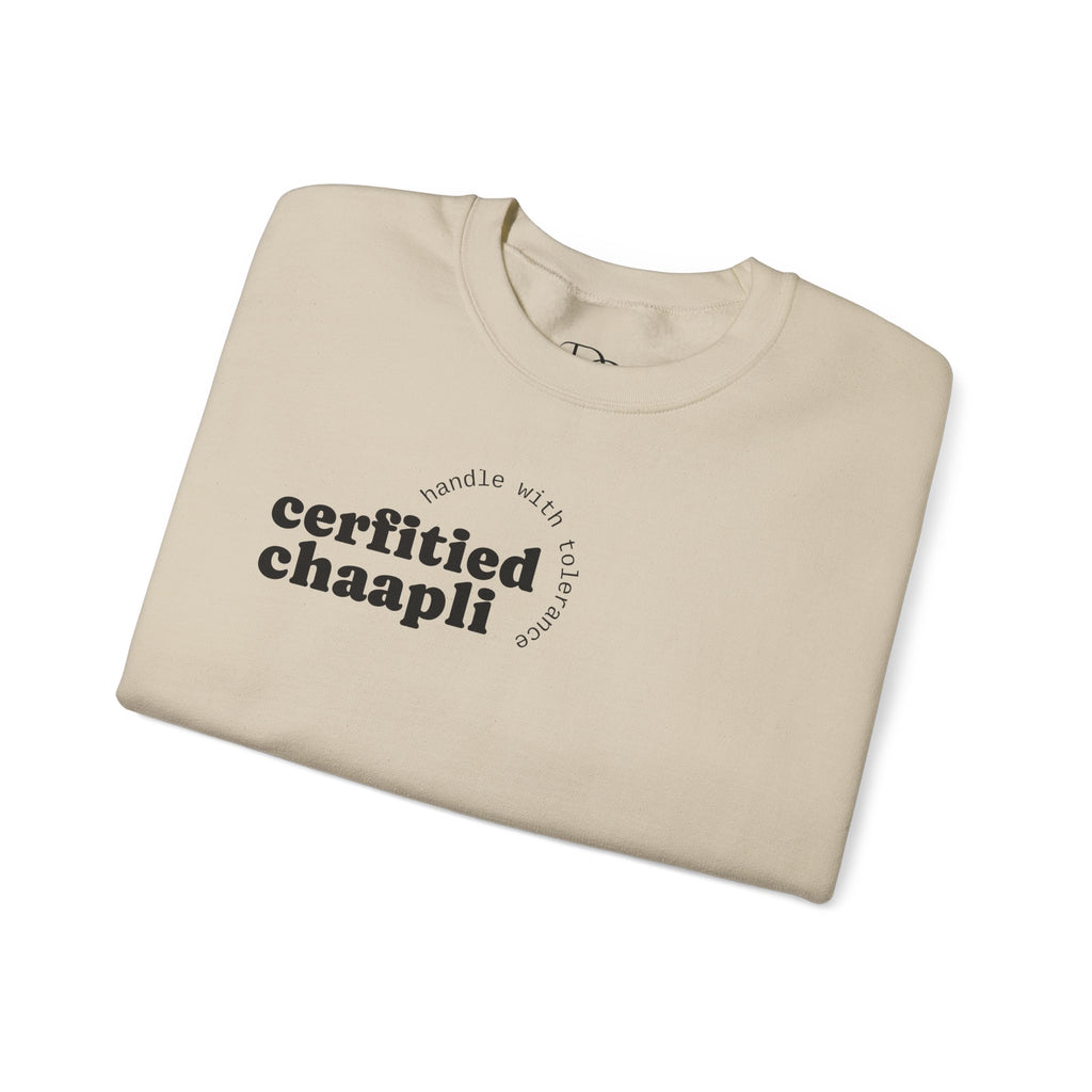 Certified Chaapli Crewneck Sweatshirt | minimal text design
