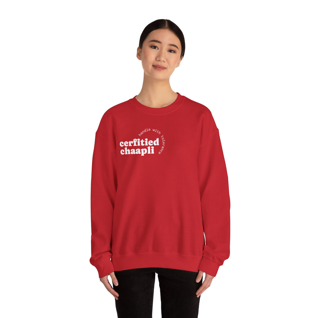 Certified Chaapli Crewneck Sweatshirt | minimal text design