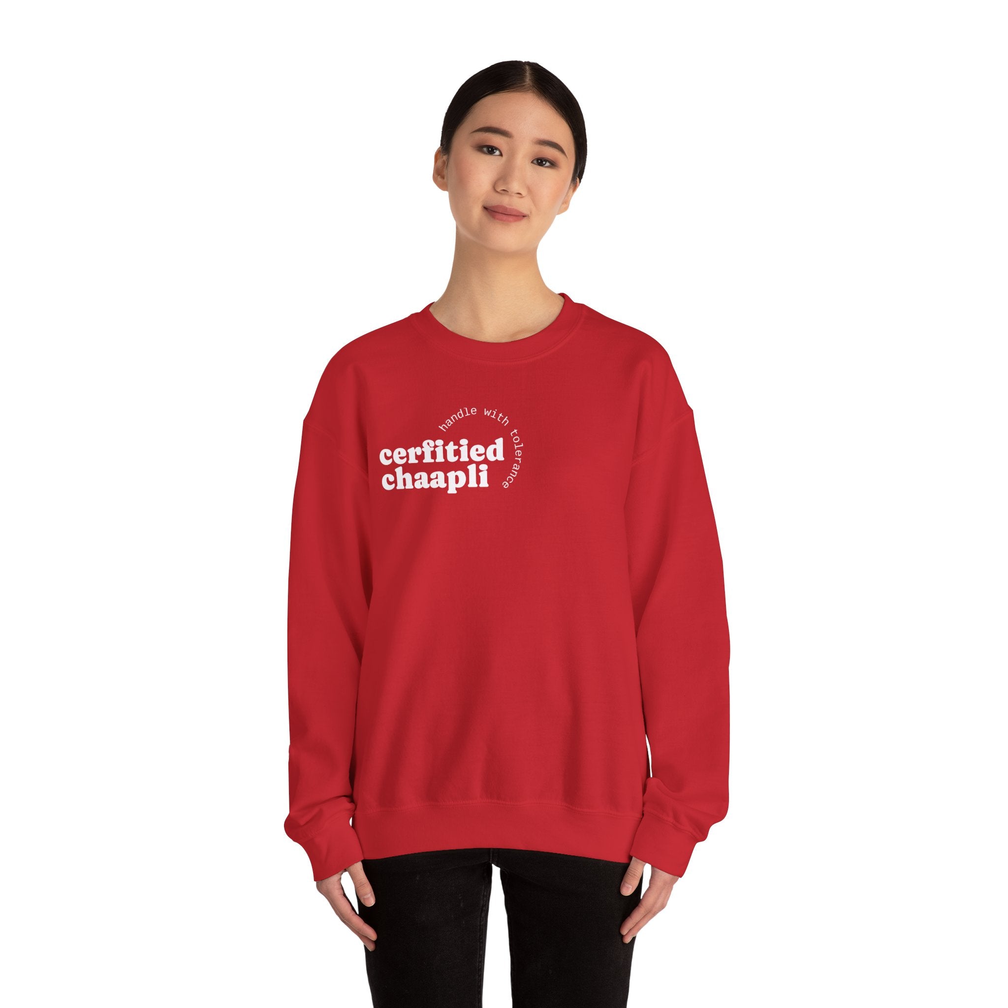Certified Chaapli Crewneck Sweatshirt | minimal text design