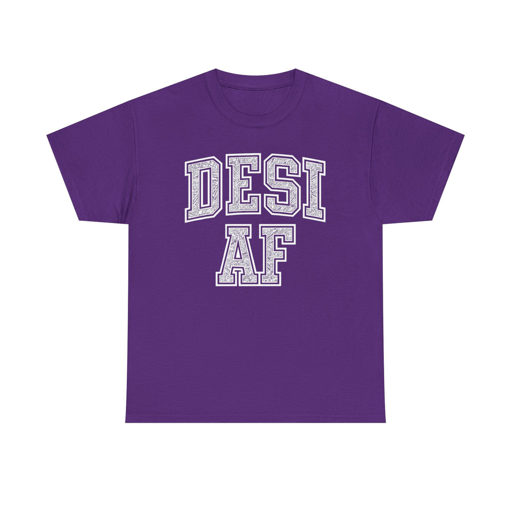 Desi AF Unisex Heavy Cotton Tee - Indian Shirt, South Asian Graphic Tee, Ethnic Heritage Apparel, Bollywood Top, Cultural