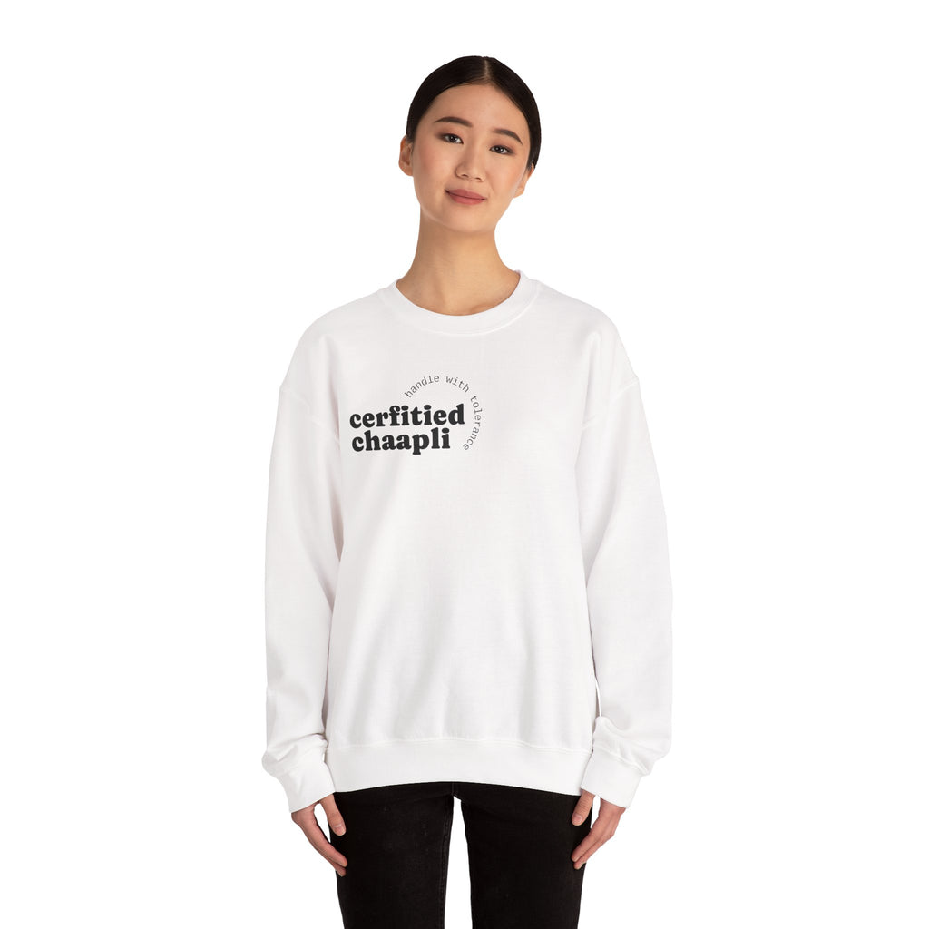 Certified Chaapli Crewneck Sweatshirt | minimal text design