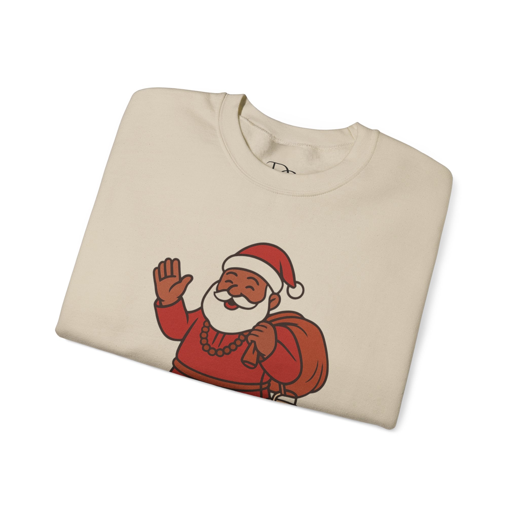 Santa Ji illustration crewneck sweatshirt | South Asian Santa holiday design